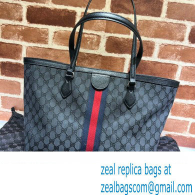 Gucci x Balenciaga The Hacker Project Medium Tote Bag 680125 GG Canvas Black 2022