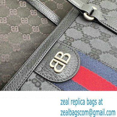 Gucci x Balenciaga The Hacker Project Medium Tote Bag 680125 GG Canvas Black 2022