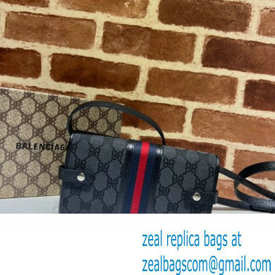 Gucci x Balenciaga The Hacker Project Mini Bag 680131 GG Canvas Black 2022