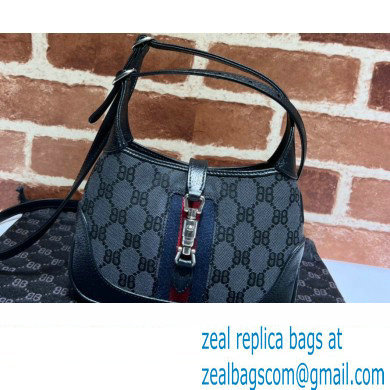 Gucci x Balenciaga The Hacker Project Mini Hobo Bag 680132 GG Canvas Black 2022