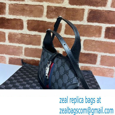 Gucci x Balenciaga The Hacker Project Mini Hobo Bag 680132 GG Canvas Black 2022