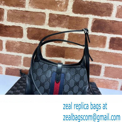 Gucci x Balenciaga The Hacker Project Mini Hobo Bag 680132 GG Canvas Black 2022