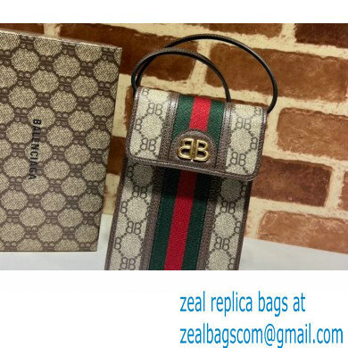 Gucci x Balenciaga The Hacker Project Phone Bag 680130 GG Canvas Beige 2022
