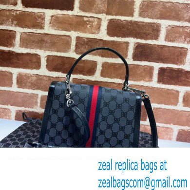 Gucci x Balenciaga The Hacker Project Small Handbag 680119 GG Canvas Black 2022