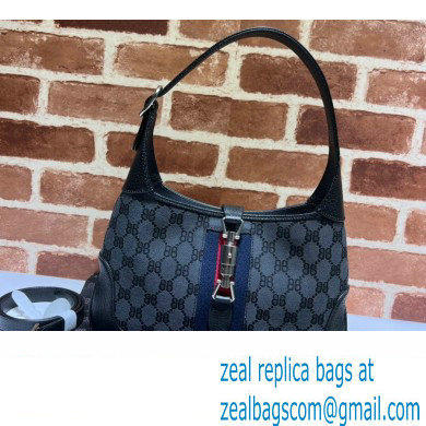 Gucci x Balenciaga The Hacker Project Small Hobo Bag 680118 GG Canvas Black 2022