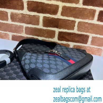 Gucci x Balenciaga The Hacker Project Small Hobo Bag 680118 GG Canvas Black 2022