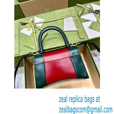 Gucci x Balenciaga The Hacker Project Small Hourglass Bag 681697 Leather Green/Red 2022 - Click Image to Close