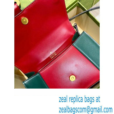 Gucci x Balenciaga The Hacker Project Small Hourglass Bag 681697 Leather Green/Red 2022 - Click Image to Close