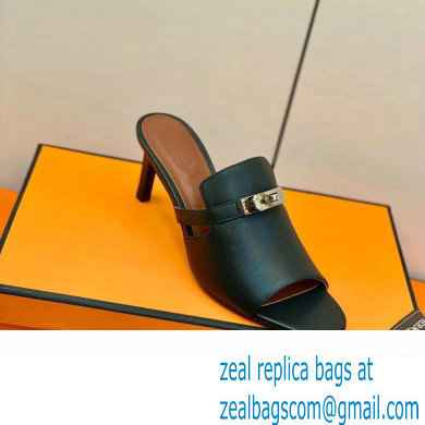 Hermes Kelly Buckle Cute Sandals Black