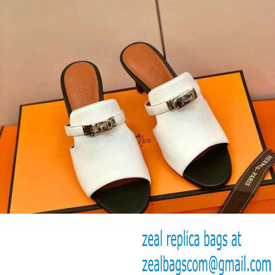 Hermes Kelly Buckle Cute Sandals White