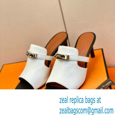 Hermes Kelly Buckle Cute Sandals White