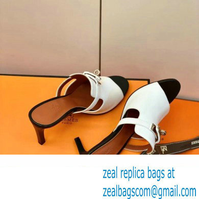 Hermes Kelly Buckle Cute Sandals White