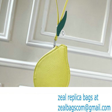 Hermes Lemon Leather Fruit Bag Charm 2022