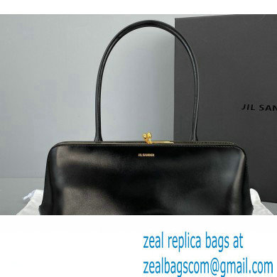 Jil Sander Goji Frame Small Hand Bag Black/Gold Jil Sander Goji Frame Small Hand Bag Black/Gold