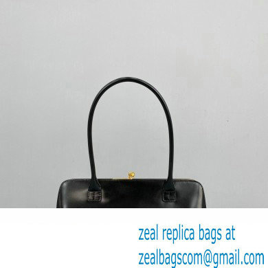 Jil Sander Goji Frame Small Hand Bag Black/Gold