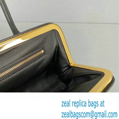 Jil Sander Goji Frame Small Hand Bag Black/Gold