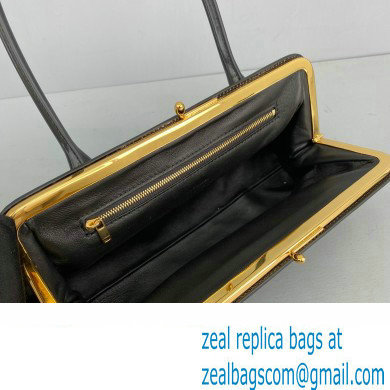 Jil Sander Goji Frame Small Hand Bag Black/Gold