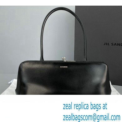 Jil Sander Goji Frame Small Hand Bag Black/Silver Jil Sander Goji Frame Small Hand Bag Black/Silver