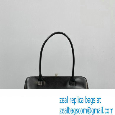 Jil Sander Goji Frame Small Hand Bag Black/Silver