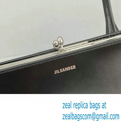 Jil Sander Goji Frame Small Hand Bag Black/Silver