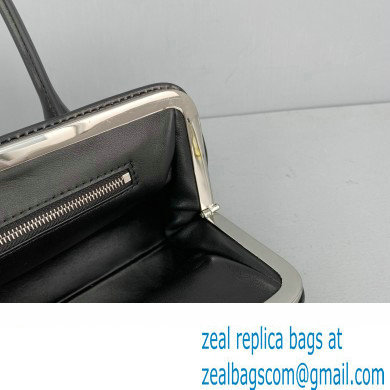 Jil Sander Goji Frame Small Hand Bag Black/Silver