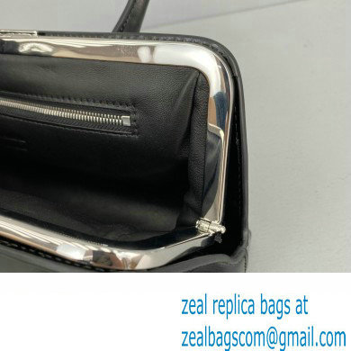 Jil Sander Goji Frame Small Hand Bag Black/Silver