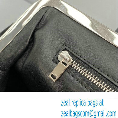 Jil Sander Goji Frame Small Hand Bag Black/Silver