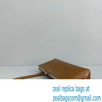 Jil Sander Goji Frame Small Hand Bag Brown