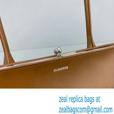 Jil Sander Goji Frame Small Hand Bag Brown