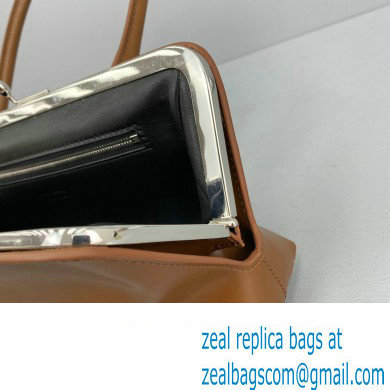 Jil Sander Goji Frame Small Hand Bag Brown