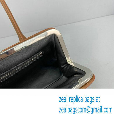 Jil Sander Goji Frame Small Hand Bag Brown