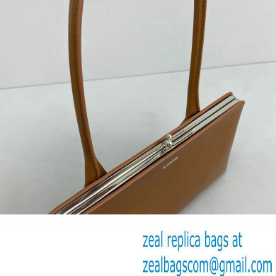 Jil Sander Goji Frame Small Hand Bag Brown
