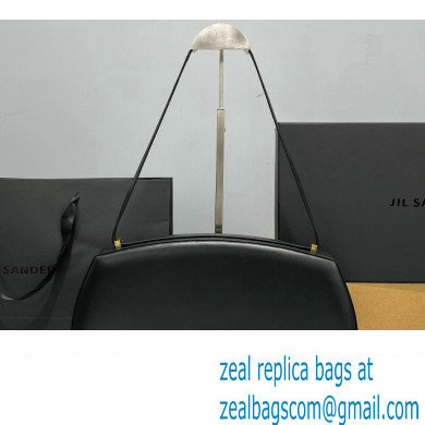 Jil Sander Leather Shoulder Bag Black Jil Sander Leather Shoulder Bag Black
