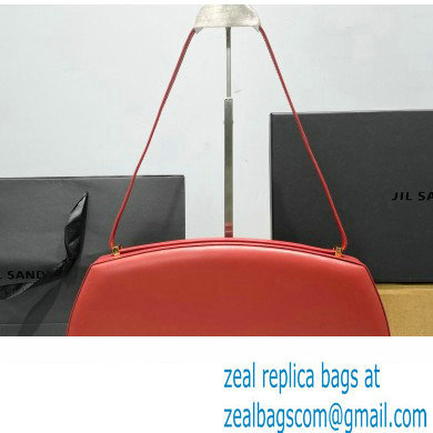 Jil Sander Leather Shoulder Bag Red Jil Sander Leather Shoulder Bag Red