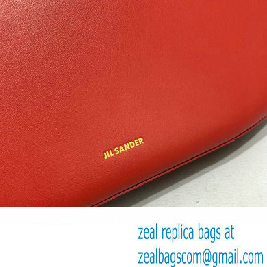 Jil Sander Leather Shoulder Bag Red