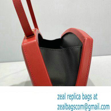 Jil Sander Leather Shoulder Bag Red