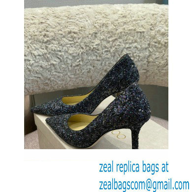 Jimmy Choo Heel Glitter Love Pumps Black 2022