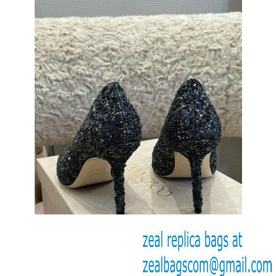 Jimmy Choo Heel Glitter Love Pumps Black 2022