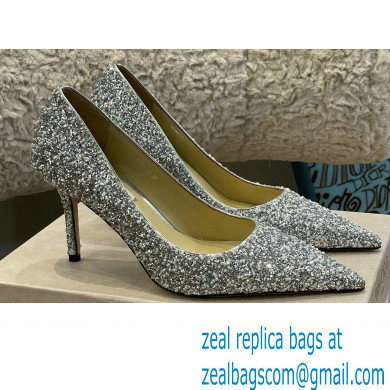 Jimmy Choo Heel Glitter Love Pumps Silver 2022