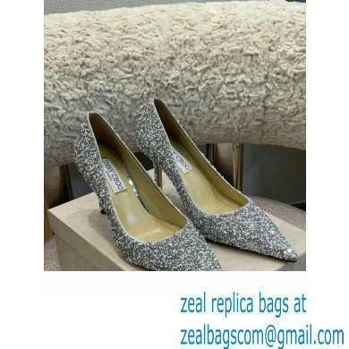 Jimmy Choo Heel Glitter Love Pumps Silver 2022