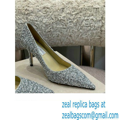 Jimmy Choo Heel Glitter Love Pumps Silver 2022