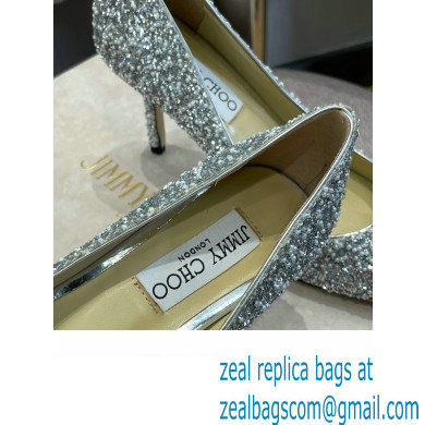 Jimmy Choo Heel Glitter Love Pumps Silver 2022