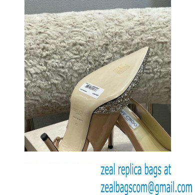 Jimmy Choo Heel Glitter/Patent Slingbacks Light Gold 2022