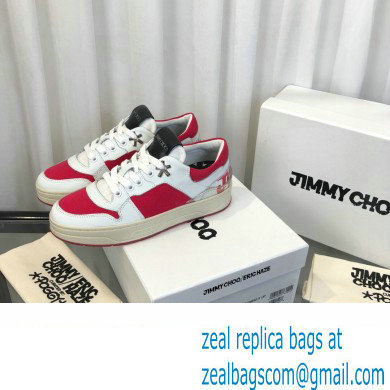 Jimmy Choo JC / ERIC HAZE FLORENT/F Trainers Sneakers White/Red 2022 - Click Image to Close