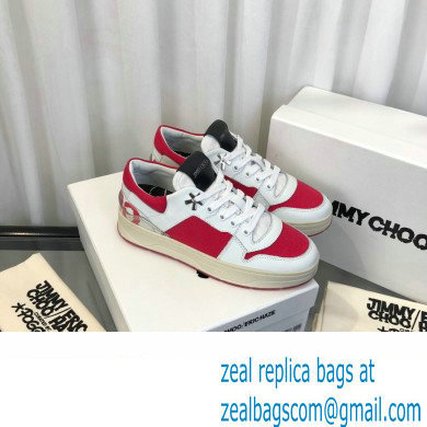 Jimmy Choo JC / ERIC HAZE FLORENT/F Trainers Sneakers White/Red 2022 - Click Image to Close