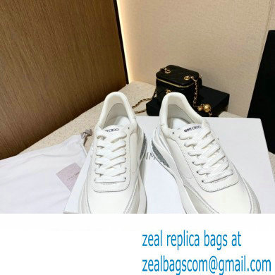 Jimmy Choo MEMPHIS LACE UP/F Trainers Sneakers White 2022