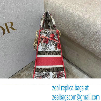 Lady Dior Medium D-Lite Bag in Multicolor Butterfly Embroidery 2022