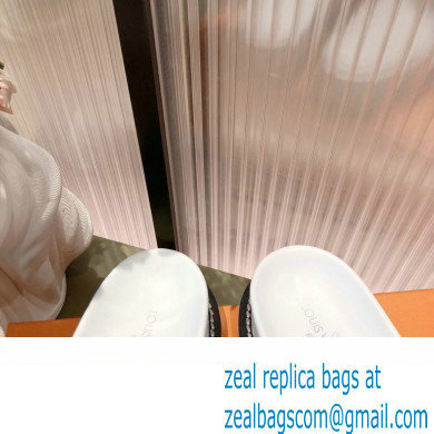 Louis Vuitton LV Sunset Flat Comfort Mules White with Resin Chain 2022