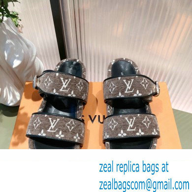 Louis Vuitton Monogram Velvet Jumbo Flatform Mules Coffee 2022