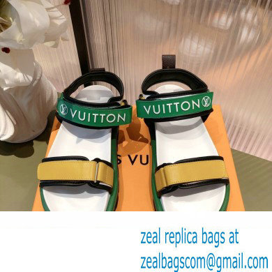 Louis Vuitton Pool Pillow Comfort Sandals Green/Yellow 2022